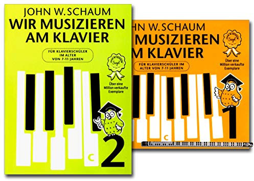 Wir musizieren am Klavier 1 und 2 - Klavierschüler im Alter von 7-11 Jahren - Lehrbuch mit Musik-Bleistift - Verlag: Bosworth BOE7834 BOE7835
