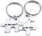 Zysta 2 Stück Pärchen Schlüsselanhänger mit Gravur Du bist mein, Ich bin dein Puzzle Anhänger Edelstahl Paar Schlüsselbund Liebe Keychain für Partner Valentistag Geschenk