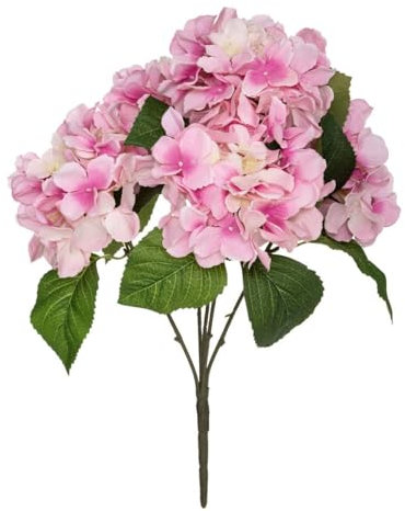 Atmosphera - Bouquet d'hortensias artificiels - H42 cm - Rose