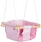 Outsunny Columpio para Bebé Altura Ajustable con Cinturón de Seguridad Interior y Exterior Carga Máx. 80 kg Madera 40x40x180 cm Rosa