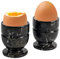 Radicaln Marble Egg Cups 2.5 Inch Black Handmade Egg Holder Countertop Ideal Boiled Eggs Cups Set & Marble egg cup holder for dining table