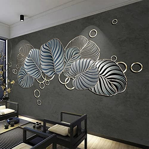 YXTSmurals Moda Acquerello Foglie Carta Da Parati Murale Effetto 3D Carta Da Parati Autoadesiva In Pvc Fotomurali 3D Carta Da Parati 3D Effetto Quadri Murali Murale Decorazione