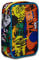 SJ GANG STYLE JAM GANG Astuccio Scuola Monoscomparto Bambino - Speed Case - Con Penne, Matite, Colori, Plance Amovibili - Blu