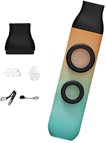 Amagogo Einstellbarer Ton Kazoo Kazoo Double Hole Party Favors Tragbare Begleitung Einfach zu spielendes Kazoo Musikinstrument für Kinder Musikliebhaber für, Orange
