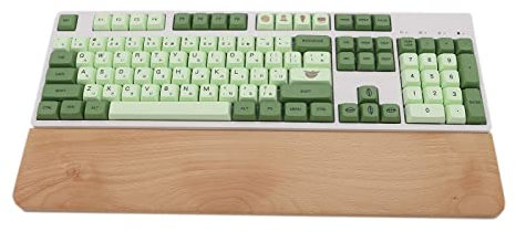 HomeDo Wooden Wrist Rest for Mechanical Keyboards, Support pad for Palm, Ergonomic Rest for Typing and Gaming (Beech, 44x8cm)