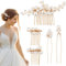 Andibro 5 Stück Haarschmuck Hochzeit, Perle Hochzeit Haar Kamm Perlenmode Haargabel Vintage ästhetische Kopfschmuck Seitenkamm Braut Haarschmuck Für Frauen Und Mädchen Damen