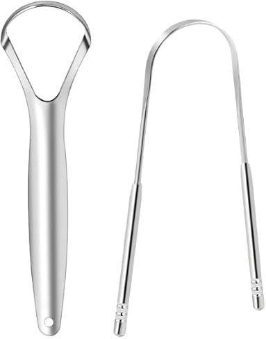 LIMPIADOR + RASPADOR DE LENGUA EN ACERO INOXIDABLE - LIMPIADOR DE LENGUA - RASPADOR LENGUA - TONGUE SCRAPER - PARA LIMPIEZA BUCAL