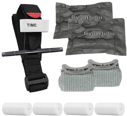 FIHODONE Israeli Bandage Tourniquet Outdoor, Tactical Tourniquet, Bandagen Erste Hilfe, Verbandsmaterial Kompressionstaktiken für Hämostase, Bandage Elastisch Stauschlauch Rescue Tool