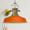 bamyum Asletl Hängelampe Industrial aus Metall Ø41 cm, Küchenlampe Vintage, Hängelampe Esstisch E27, Wohnzimmerlampe Hängend Vintage, Pendelleuchte Esstisch und Wohnzimmer, Pendelleuchte Orange