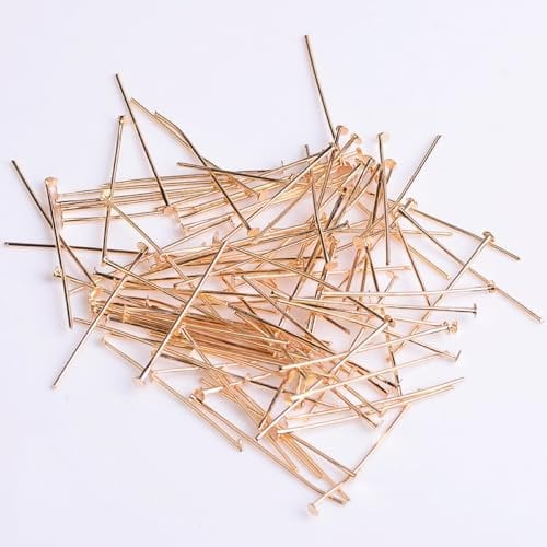 Angel Malone ® 100 x Head Pins Jewellery Making Findings UK SELLER (30mm KC Lt. Rose Gold)