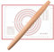 Muso Wood Nudelholz - Französisches Teigroller zum Backen - Nudelholz holz Rolling Pin mit Silikon Backmatte (40 cm - Buchenholz)