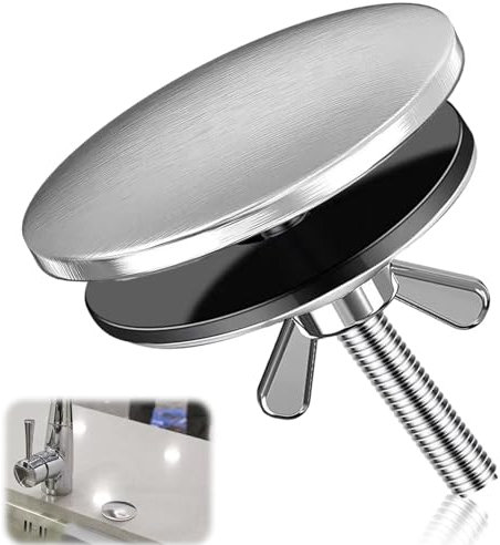 Hahnlochstopfen Edelstahl Chrom 50mm Lochabdeckung Spüle Küchen Wasserhahn Loch Abdeckung Küche Blindstopfen Spüle für Spülbeckenlochstopfen Küche Badezimmer