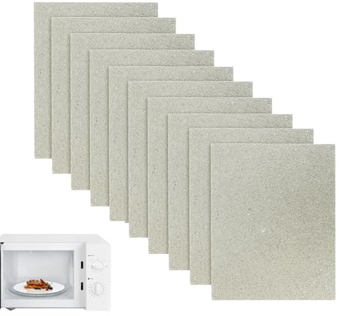 10 Piezas Placa de Mica para Ondas para Microondas, 15 * 12cm Hojas de Microondas Horno Cubierta de Guía para Horno Microondas Hoja de Mica Cortable de la Guía de Onda