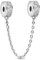 Amuefer Silver Sparkling Crystal Safety Chains Charms für Armbänder 925 Sterling Silber Stopper Spacer Schmuck Geschenke für Frauen Frau Mädchen