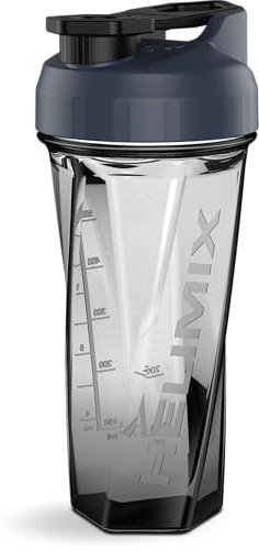 HELIMIX 2.0 828ml Shaker Proteine Senza Sfera - Borraccia Protein Vortex Blender | Miscelatore Palestra Senza Grumi, Tritan, BPA-Free, Lavabile in Lavastoviglie, Portatile, Antigoccia, Midnight