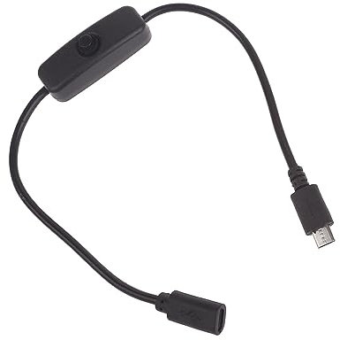 QUEENYARD Cable micro USB, cable de extensión micro USB hembra a macho con interruptor de botón 501 para
