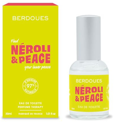 BERDOUES - Eau de toilette Neroli & Peace Perfume Therapy, Eau de toilette femme, parfum ado fille, 97% d’origine naturelle, Made in France, 30ml
