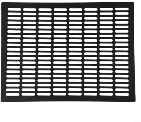 Form-Lüftungsgitter, Aluminiumlegierung, rechteckig, perforiert, Stegplatte, Lüftungsgitter für Schränke, Kleiderschränke, Schwarz 300 x 400 mm