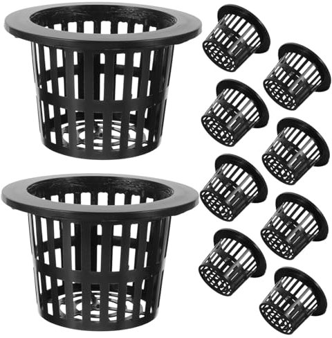 BCOATH Cesto Idroponico in Plastica da 100 Mm Rete Tazza per Coltivazione Indoor E Set da 10 Pezzi