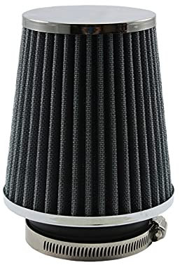 GRDLMO Filtro aria fredda universale for auto filtro aria turbo lavabile ad alto flusso cono rotondo 76 mm/3 pollici accessori auto ad alte prestazioni Filtro aria per auto(Sliver)