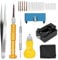 OFFCUP Watch Battery Replacement Kit, Watchmaker Repair Screwdriver, Spring Bar Tool Set, Watch Back Remover Holder, Strap Link Removal Adjustment Kit, Spring bar, Tweezers