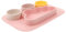 QUMIIRITY Silikonplatte Mittagessen Tablett Für Kinder -led-entwöhnungsbuch -entwöhnungsschalen Babyutensilien Babylöffel Babyschalen Mit Saugnapf Babyteller Rosa Kieselgel