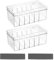 sourcing map 2pcs Cable Organizer Box, Cord Management Plastic Box with Lids, Charger Cable Electronics Storage Box with Dividers for Home Office Drawer Desk