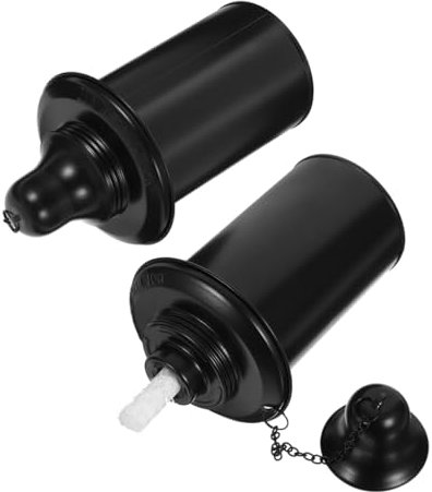 jojofuny 2 Piezas Tarro De Antorcha Accesorios De Combustible Para Antorcha Combustible De La Antorcha Bote De Combustible Para Antorcha Contenedor De Antorcha Planchar Black