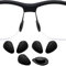 HiCycle2 Ersatz-Nasenpads für Nike-Brillen/Sonnenbrille, Silikon-Nasenpolster, Grau / Schwarz, 3 Paar, Schwarz