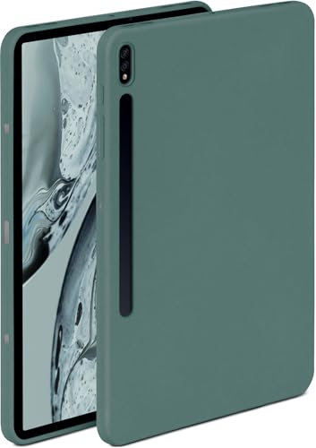 ONEFLOW Soft Case für Samsung Galaxy Tab S7 FE Hülle aus Silikon mit Kameraschutz, Silikonhülle mit Schutz fürs Display, Backcover Tablet Schutzhülle, weiche Tablethülle, Petrol