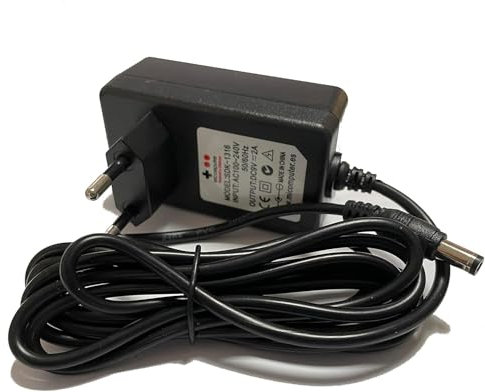 micompuTer Transformador Compatible con Sega Master System, cable extra largo, 2 m., 2 Amperios de potencia, fuente alimentación, power supply, cargador, recambio, reemplazo