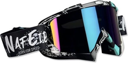 OLYSPM Motocross Brille,MTB Brille mit PC-Linsen und TPU-Rahmen,Anti-Beschlag UV-Schutz Motorradbrille für Motorrad,Rennen,Offroad,UTV,BMX