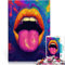1000 Pieces Jigsaw Puzzles for Adults Psychedelic Lips pädagogische Herausforderung mit passendem Poster und Quizblatt38x26cm