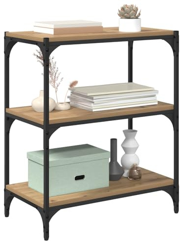 vidaXL Bücherregal 3 Ebenen 60 x 33 x 70,5 cm Holzwerkstoff