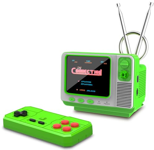 Mini Console di Gioco TV Portatile Retrò - Giochi Classici con Licenza JALECO, Giocattolo da Gioco Portatile con Scheda TF per Espandere Giochi degli Anni 80 e 90, Supporto per Due Giocatori e