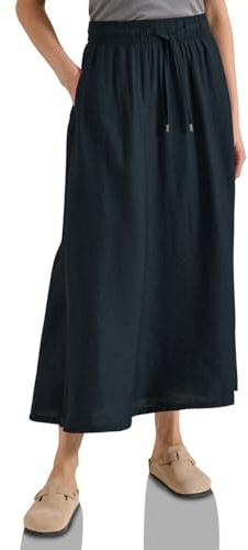 Damen Maxi-Rock mit Taschen und Struktur