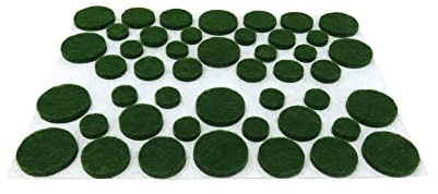 Felt Gard Assorted Round Furniture Felt Pads, Green, Set of 46 Piece