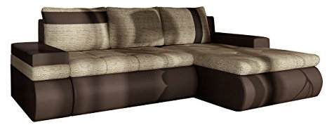 Mirjan24 Eckcouch Oslo Mini, Ecksofa mit Bettkasten und Schlaffunktion, Sofa, Couch, Bettsofa, Schlafcouch, Polsterecke, Farbauswahl (Ecksofa Rechts, Soft 066 + Lawa 02)