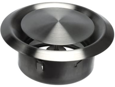 Ø 100mm / 4'' Adjustable Diffuser - Universal Air Supply/Exhaust Valve - Ventilation Ducting Cover - Metal - Stainless Steel