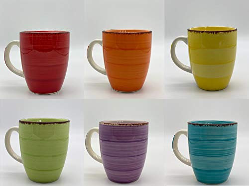 Riyashop RIYA Shop – servizio combinato set di stoviglie servizio da tavola servizio da caffè in porcellana stoviglie Tinta Unita 6er Set Kaffee Bacher