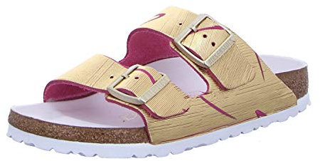 Birkenstock Arizona Metallic Cuts Magenta, Smooth Leather Rosa 36