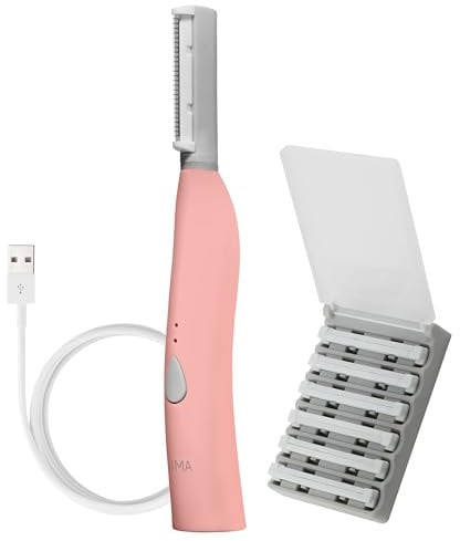 SPA SCIENCES - SIMA Patentierter Dermaplane Rasierer für Frauen Gesicht - Schmerzloses 2-in-1 Gesichtspeeling & Pfirsich-Fuzz Haarentfernung - Anti-Aging - 3 Geschwindigkeiten - Wiederaufladbar - 7