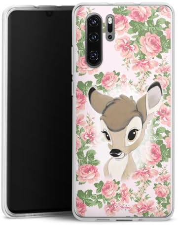 DeinDesign Silikon Hülle kompatibel mit Huawei P30 Pro Case transparent Handyhülle Bambi Disney Offizielles Lizenzprodukt