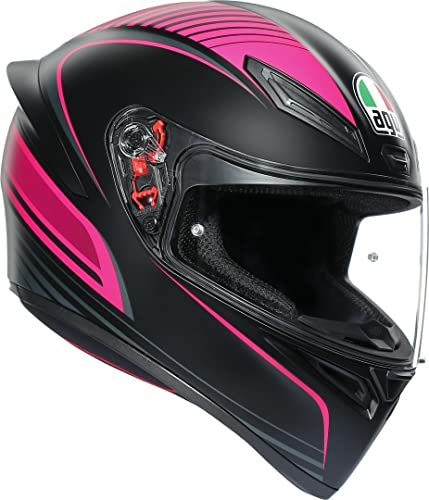 AGV K-1 Warmup Integralhelm (Black/Pink,S (55/56))