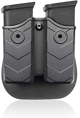 efluky Magazin Holster Magazintasche Pistole Passt für Walther P99/Sig Sauer p226/Glock 17 19/CZ p-09/Beretta/H&K/Browning/Ruger/Steyr/S&W/Taurus, Paddle 60°