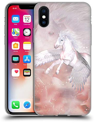Head Case Designs Officially Licensed Simone Gatterwe Flying Unicorn Pegasus And Unicorns Soft Gel Case Compatible With Apple iPhone X/iPhone XS