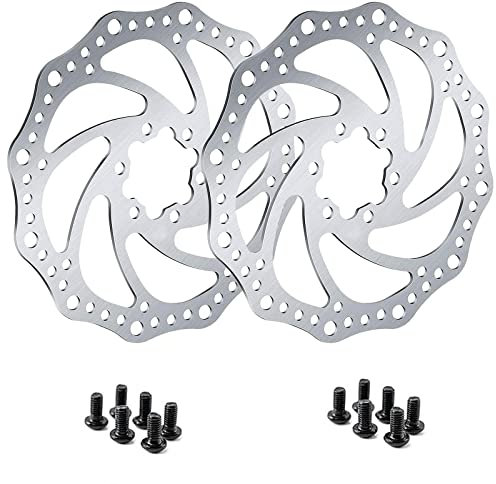 Newgoal 140mm Rotor de Bicicleta 2 Piezas Rotores de Freno de Bicicleta con 12 Pernos Rotor de Freno de Disco de Bicicleta Rotores de Bicicleta de montaña para Ciclismo de Acero Inoxidable