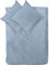 Decoper ® Mako-Satin Bettwäsche aus 100% Baumwolle | Atmungsaktiv & kuschelig weich | Farbe Rauchblau Blaue Hell | 3 teilig - 200 x 200 cm + (2X) 80 x 80 cm
