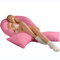 Traumreiter Jumbo XXL Seitenschläferkissen mit Kissenbezug Pink XXL Kissen