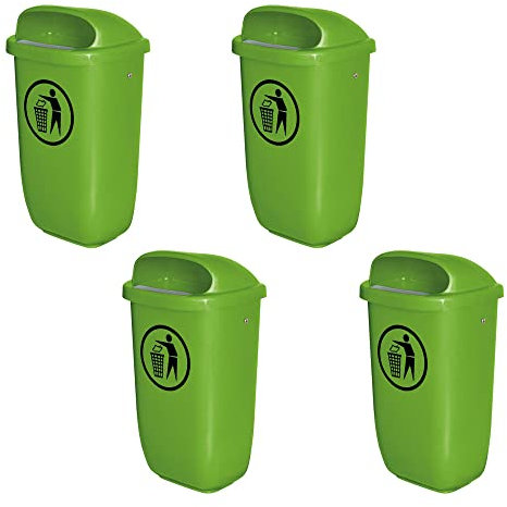 BRB 4 Abfallbehälter für den Außenbereich, 50 Liter, nach DIN 30713 (grün)